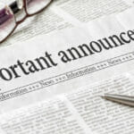 announcement in newspaper