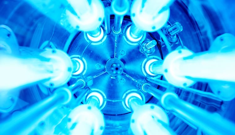 close up of uv light